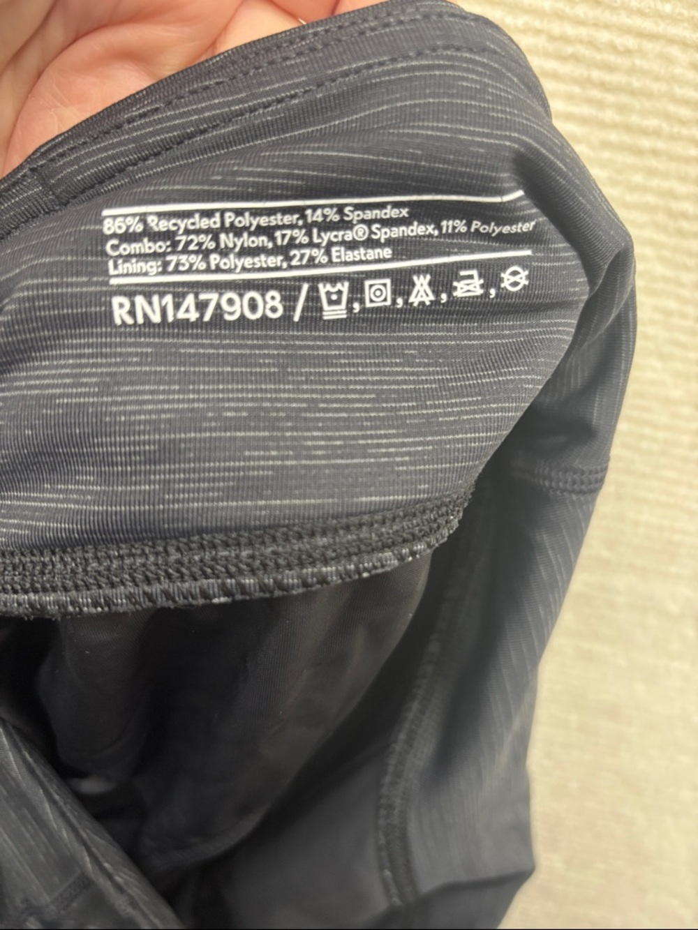 Outdoor Voices | large Women’s Black Athletic Shorts with Inner Liner - Picture 6 of 6
